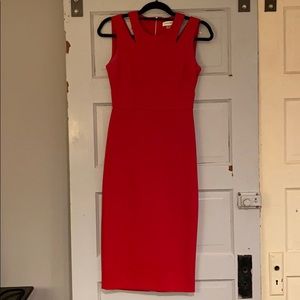 Red Calvin Klein dress